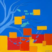 Fish Tales acrylic on canvas